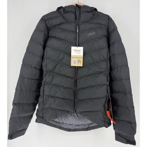 RAB Jacket Womens Med Nebula Pro Pertex Quantum Primaloft Black Hood Pocket NWT
